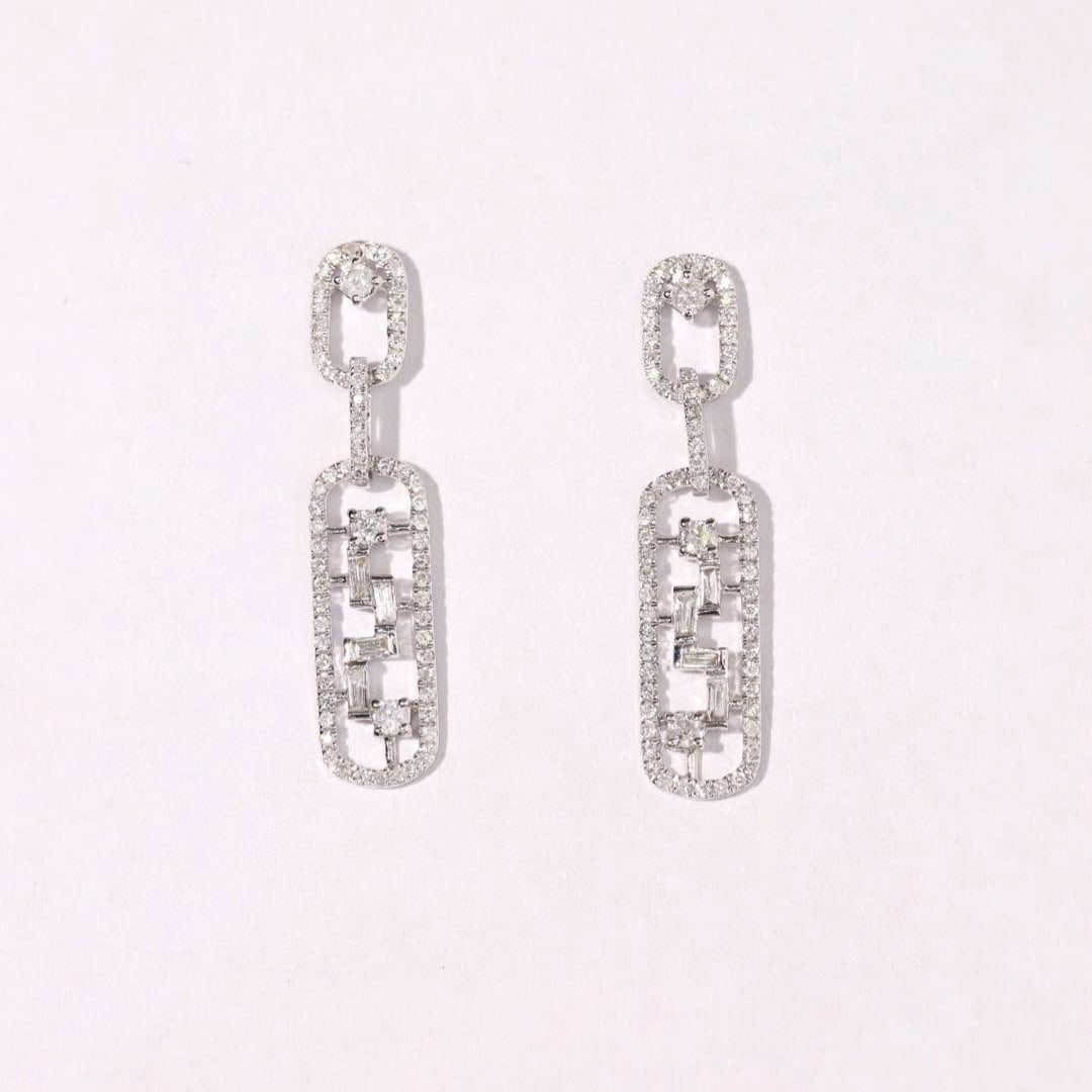 14k Gold 0.5 Ct Natural H Diamond Earrings - 8