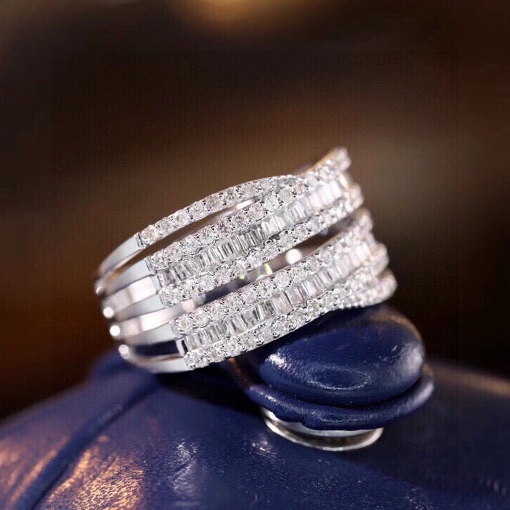 14k Gold 0.85 Ct Natural H Diamond Ring - 2