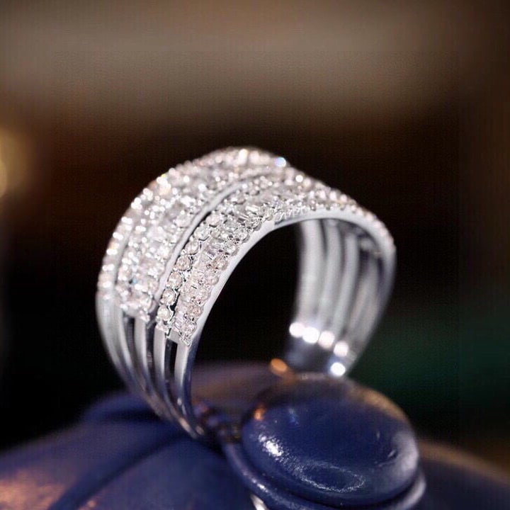 14k Gold 0.85 Ct Natural H Diamond Ring - 3