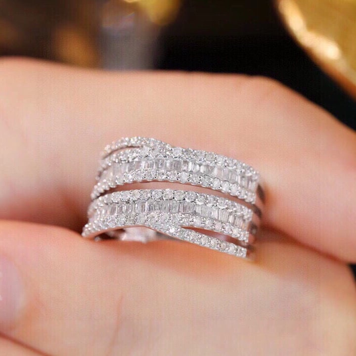 14k Gold 0.85 Ct Natural H Diamond Ring - 7