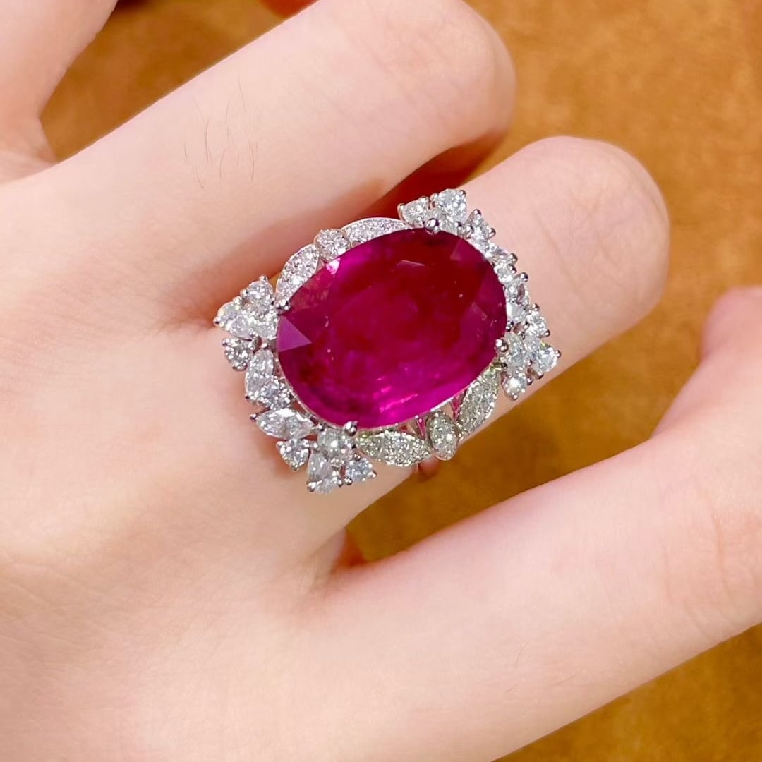 14k Gold 10.5 Ctw Natural Tourmaline & Diamond Ring - 4