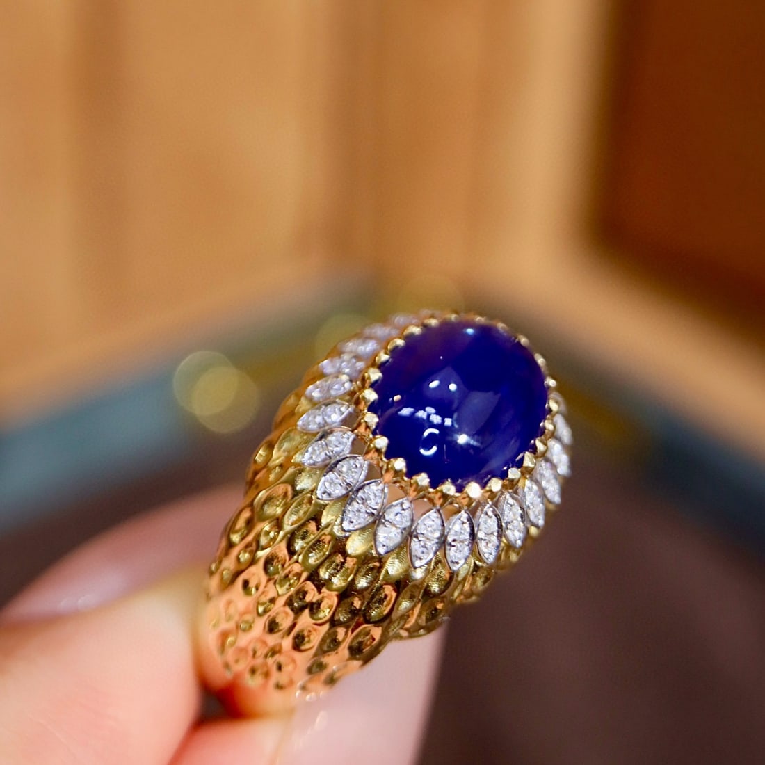 14k Gold 2.62 Ctw Natural Sapphire & Diamond Ring - 3