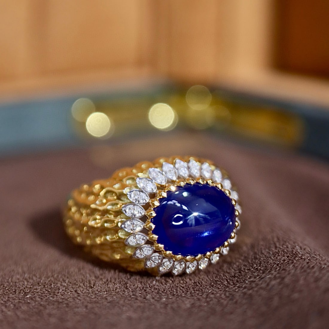 14k Gold 2.62 Ctw Natural Sapphire & Diamond Ring - 6