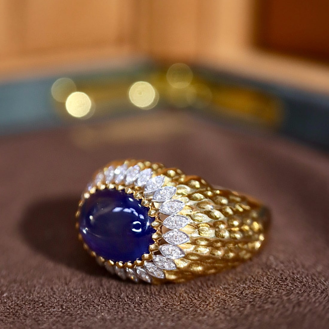 14k Gold 2.62 Ctw Natural Sapphire & Diamond Ring - 7
