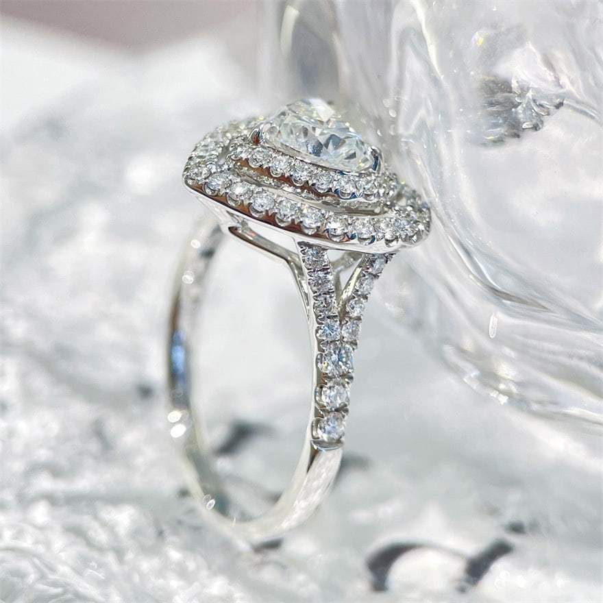 14k Gold 1.59 Ctw Natural D Diamond Ring - 2