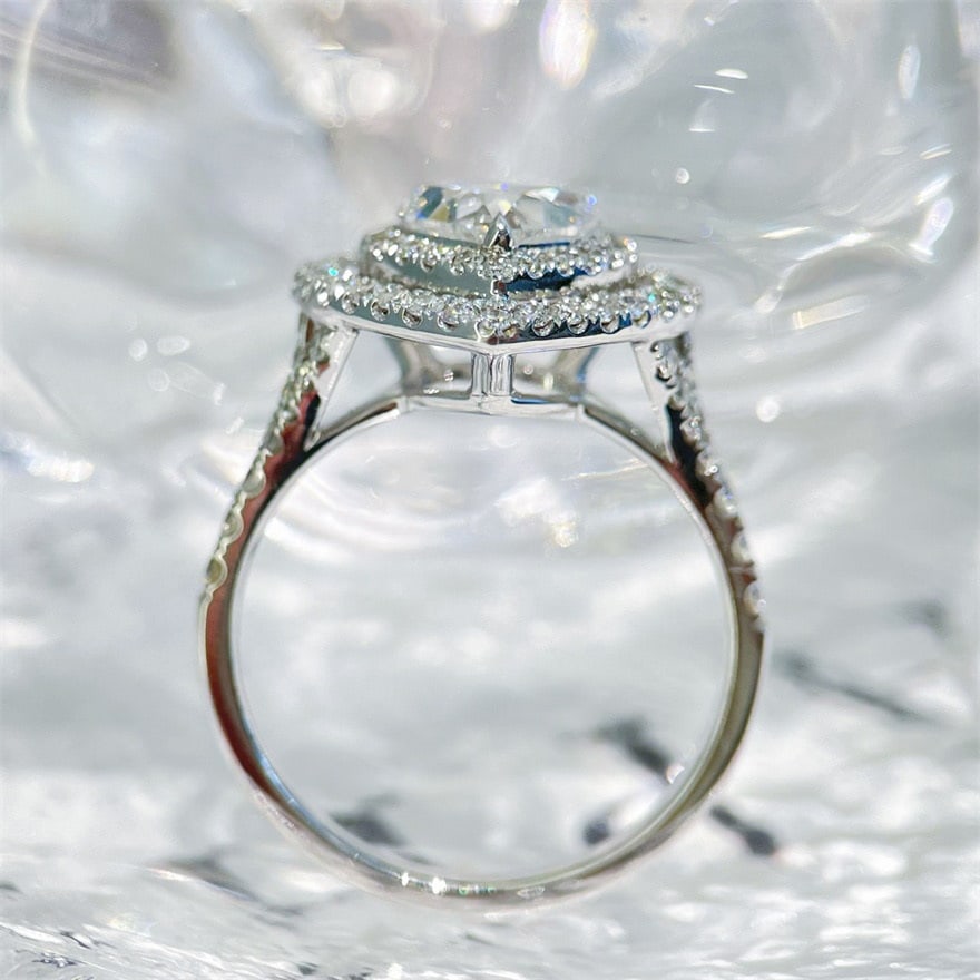 14k Gold 1.59 Ctw Natural D Diamond Ring - 3