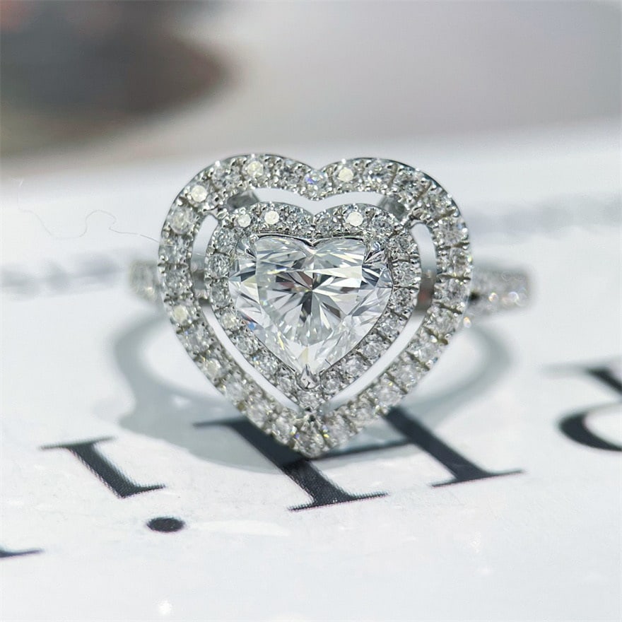 14k Gold 1.59 Ctw Natural D Diamond Ring - 4