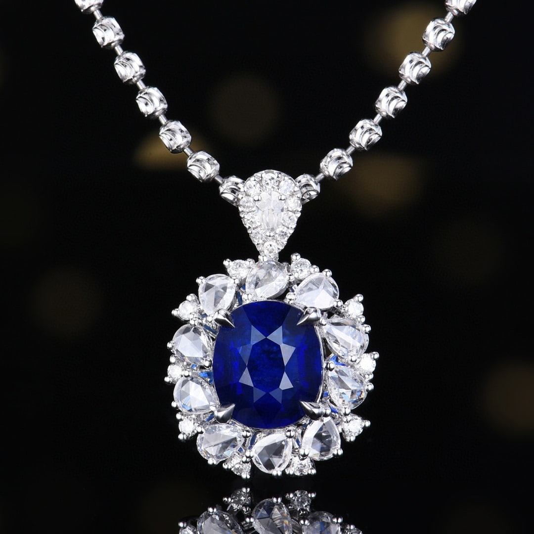 14k Gold 2.05 Ctw Natural Sapphire & Diamond Ring/pendant( Without Chain ) - 5