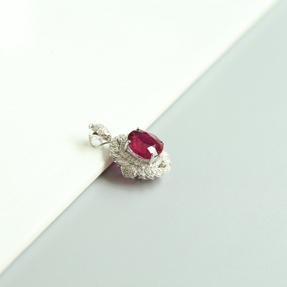 14k Gold 4.4 Ct Natural Tourmaline & Diamond Pendant( Without Chain ) - 7