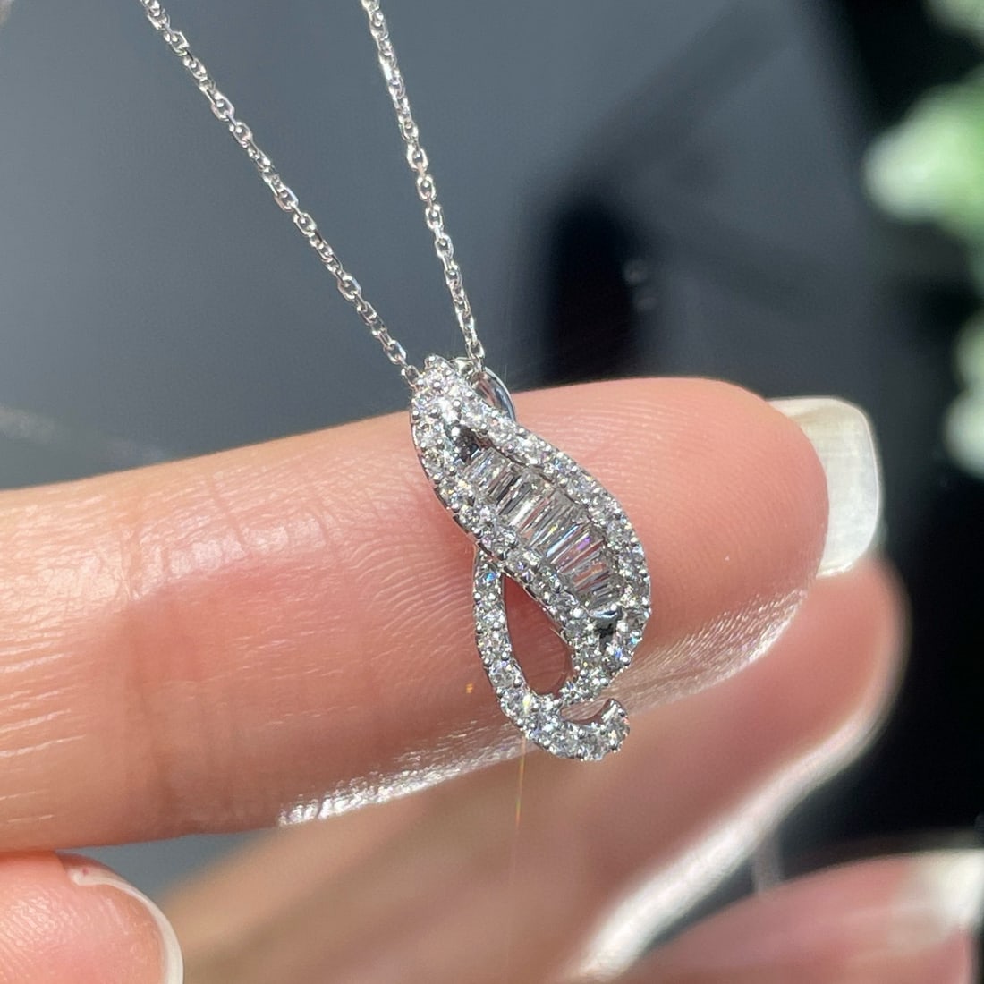 14k Gold 0.25 Ct Natural H Diamond Pendant( Without Chain ) - 4