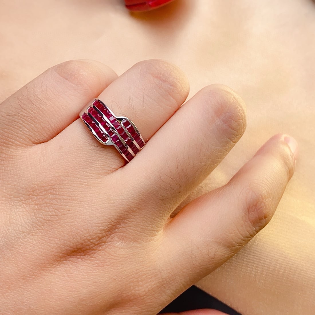 14k Gold 2.00 Ct Natural Ruby Ring - 6