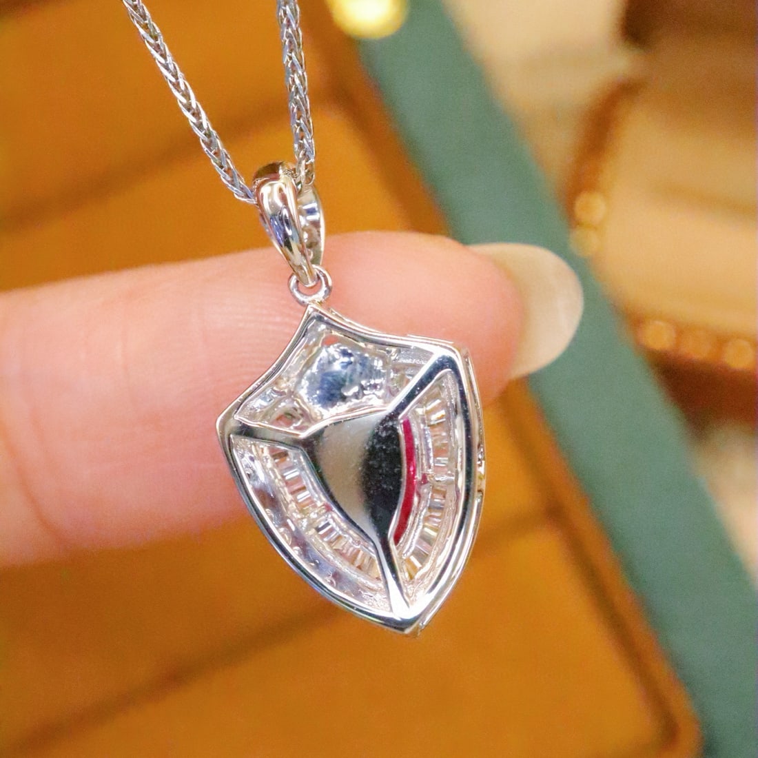 14k Gold 1.39 Ctw Natural Ruby & Diamond Pendant( Without Chain ) - 4