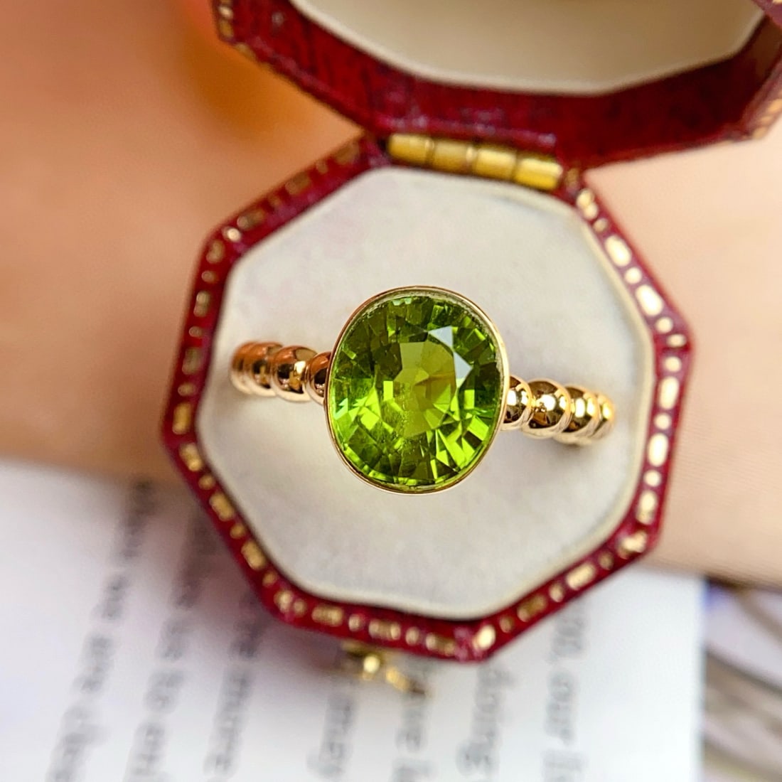 14k Gold 3.30 Ct Natural Tourmaline Ring: Ref:231066112 // gold content:14k gold // ring size:7. 25us // // main gemstone:tourmaline // shape:oval // carat weight:3. 30ct // color:green // treatment:natural // Condition: New Low Estimate: