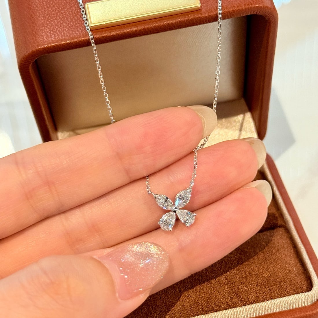 14k Gold 0.7 Ct Natural H Diamond Necklace - 5