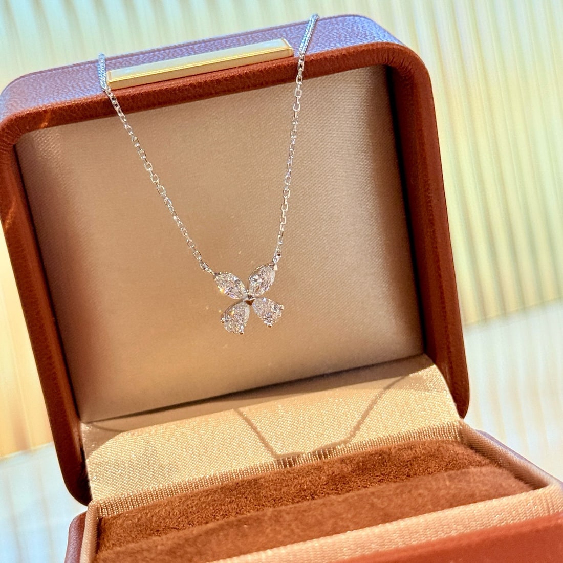 14k Gold 0.7 Ct Natural H Diamond Necklace - 6