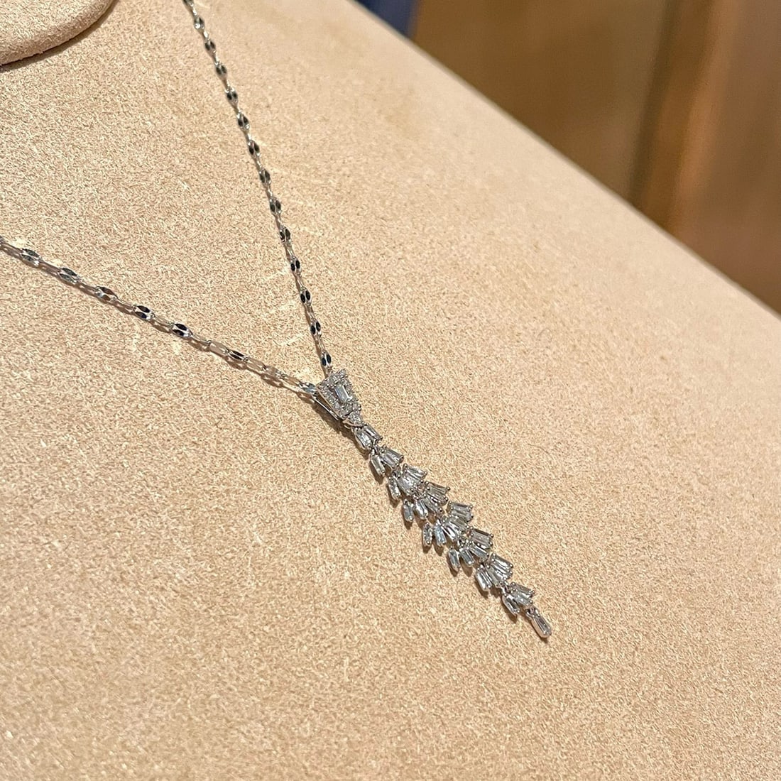 14k Gold 0.4 Ct Natural H Diamond Necklace - 3