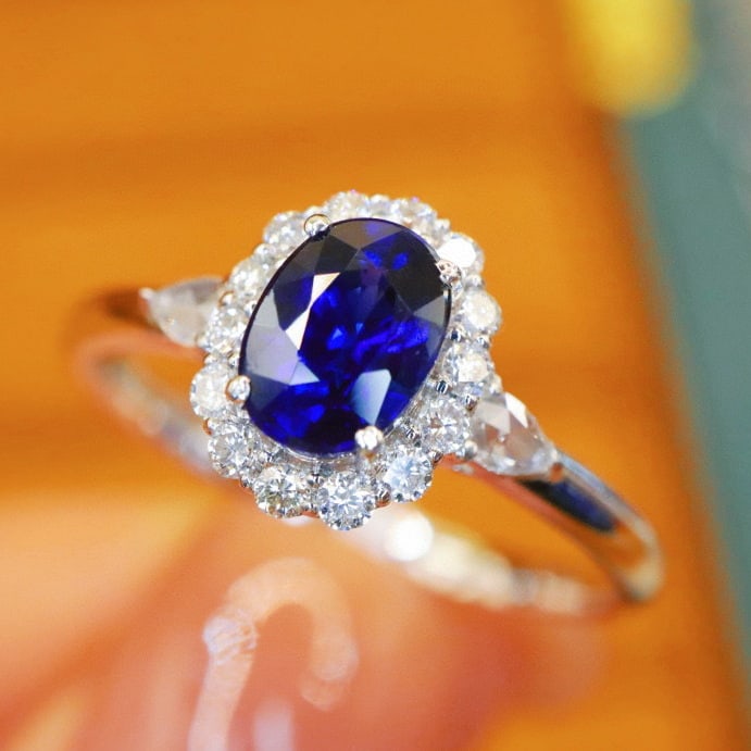 14k Gold 1.07 Ctw Natural Sapphire & Diamond Ring - 2
