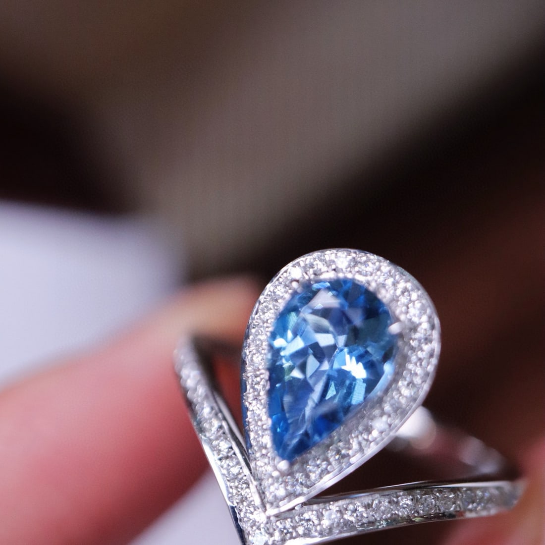 14k Gold 1.15 Ctw Natural Aquamarine & Diamond Ring - 3