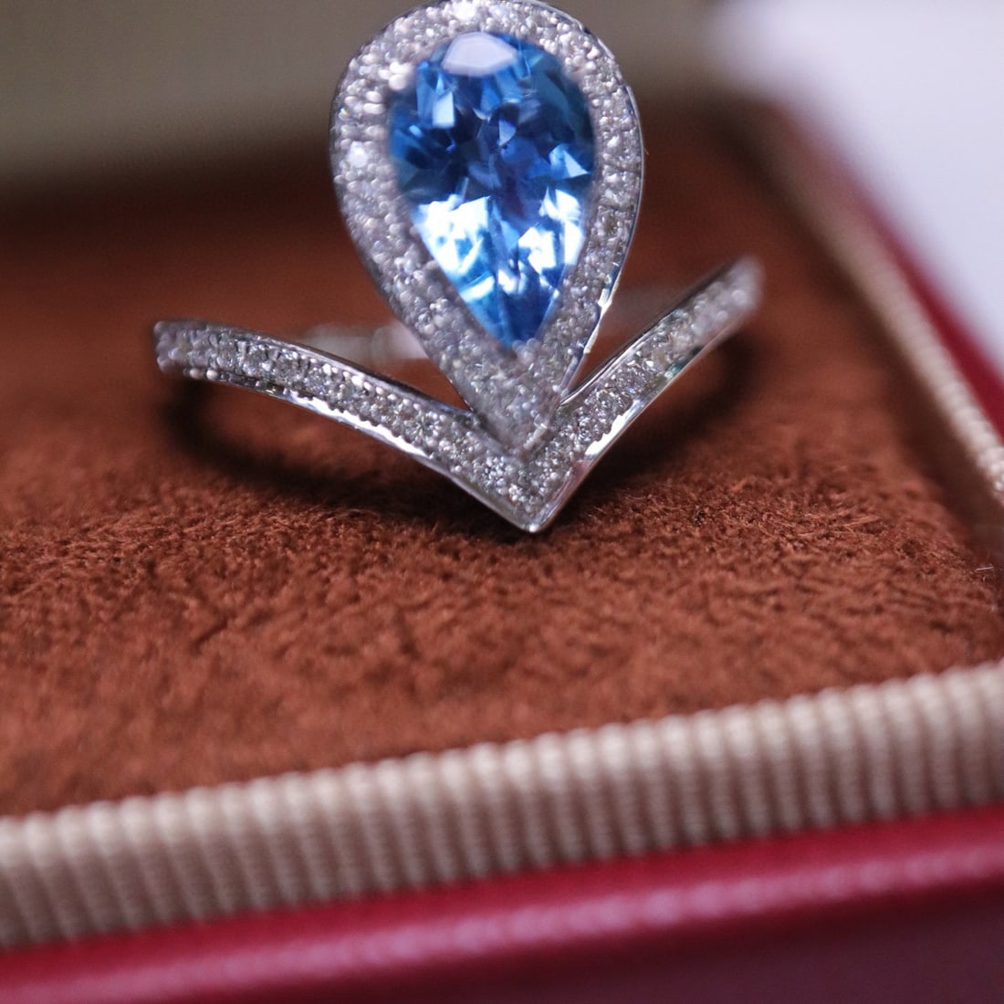 14k Gold 1.15 Ctw Natural Aquamarine & Diamond Ring - 4