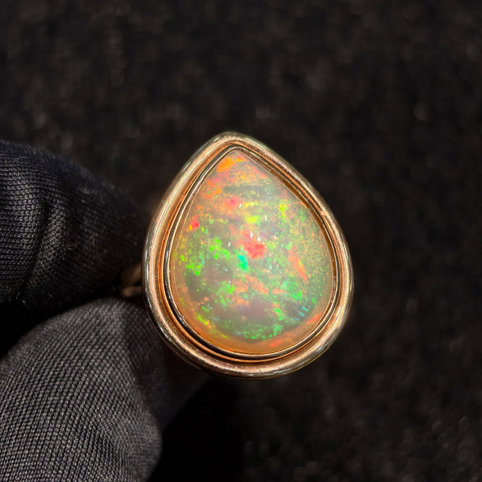 14k Gold 12.07 Ct Natural Opal Ring - 2