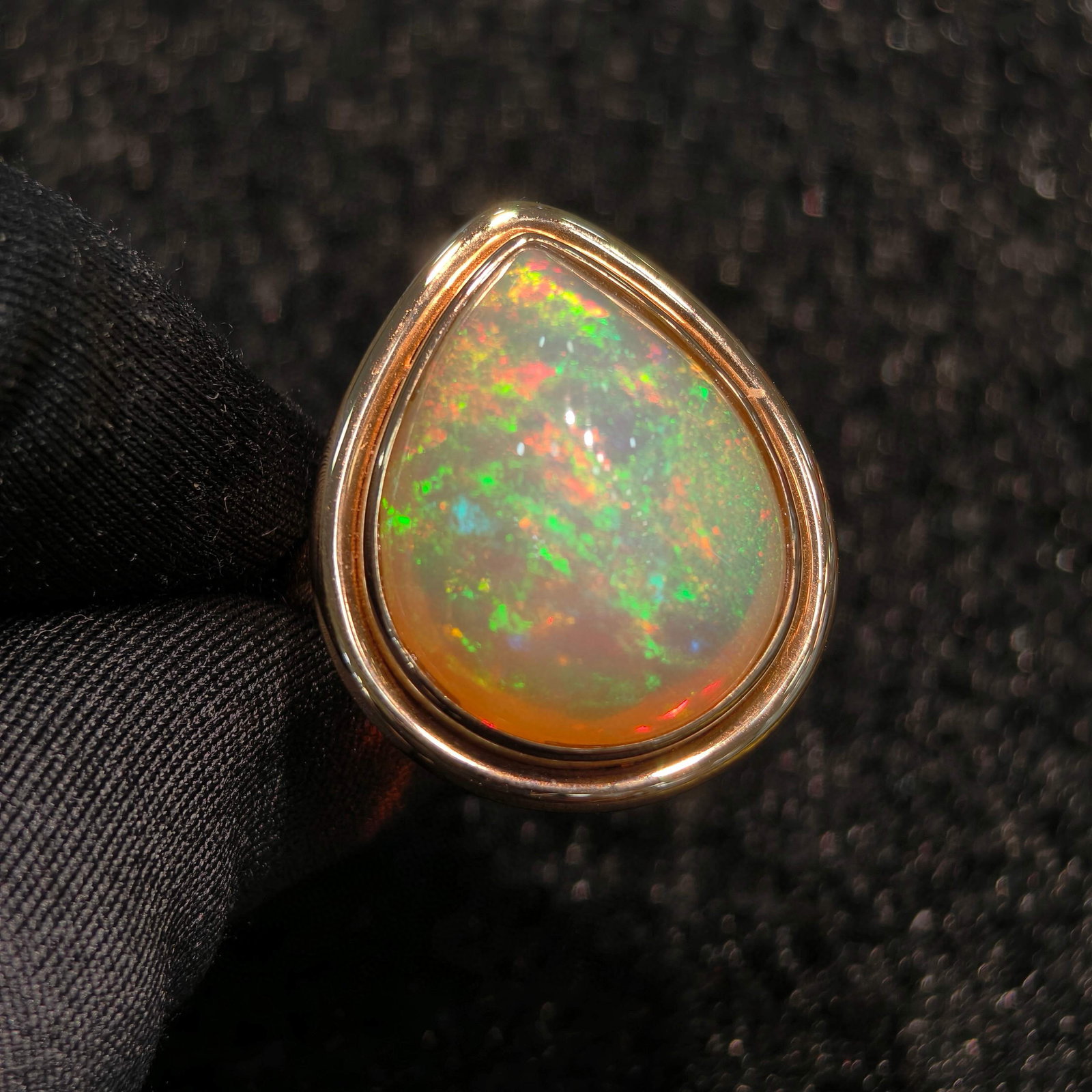 14k Gold 12.07 Ct Natural Opal Ring - 3