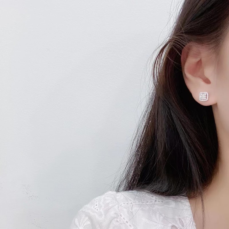 14k Gold 0.5 Ct Natural H Diamond Earrings - 4