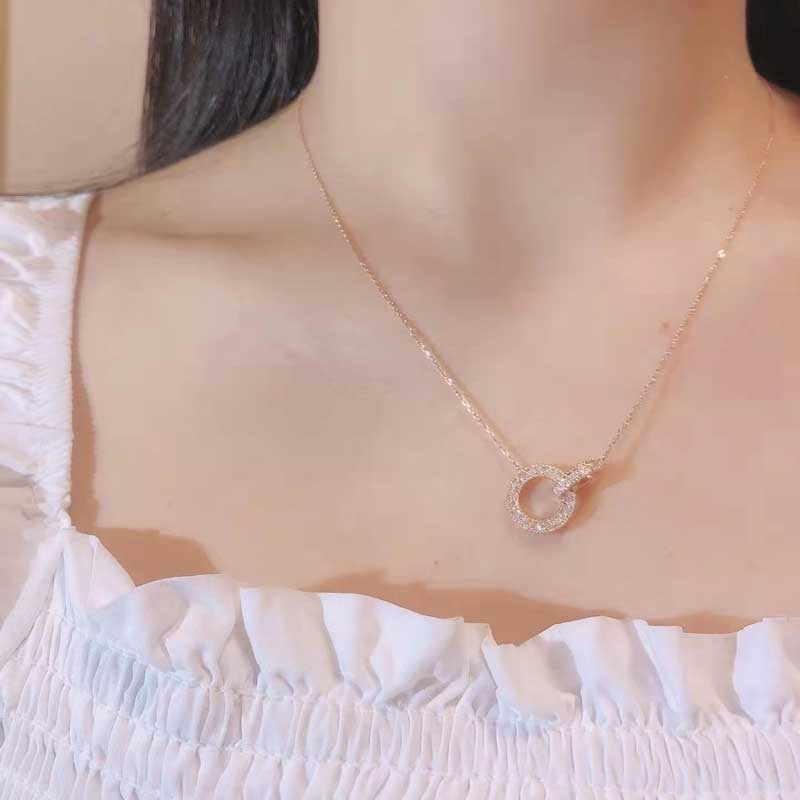 14k Gold 0.27 Ct Natural H Diamond Necklace - 3