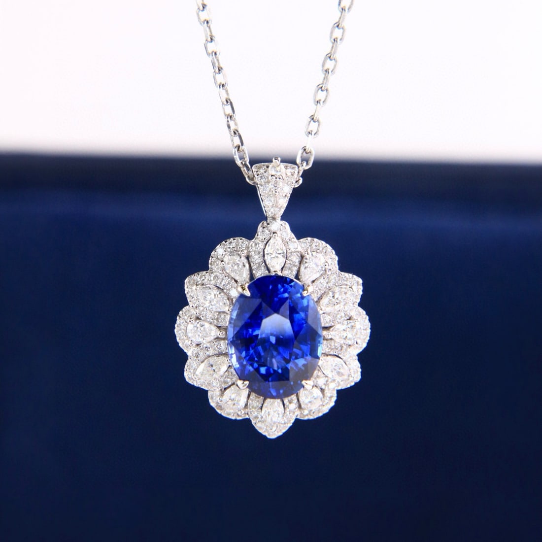 14k Gold 2.97 Ctw Natural Sapphire & Diamond Ring/pendant( Without Chain ) - 8