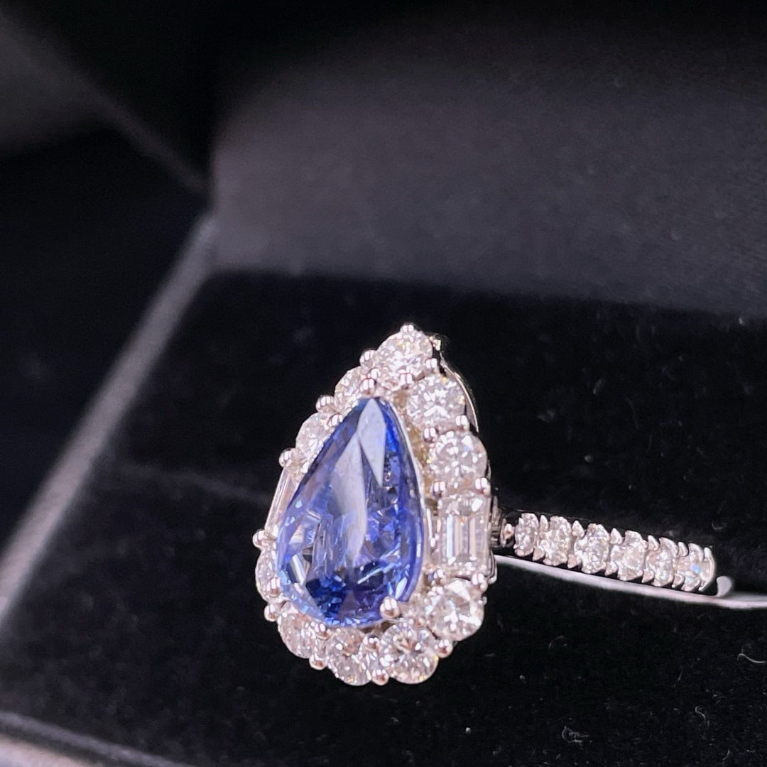 14k Gold 3.42 Ctw Natural Sapphire & Diamond Ring/pendant( Without Chain ) - 2