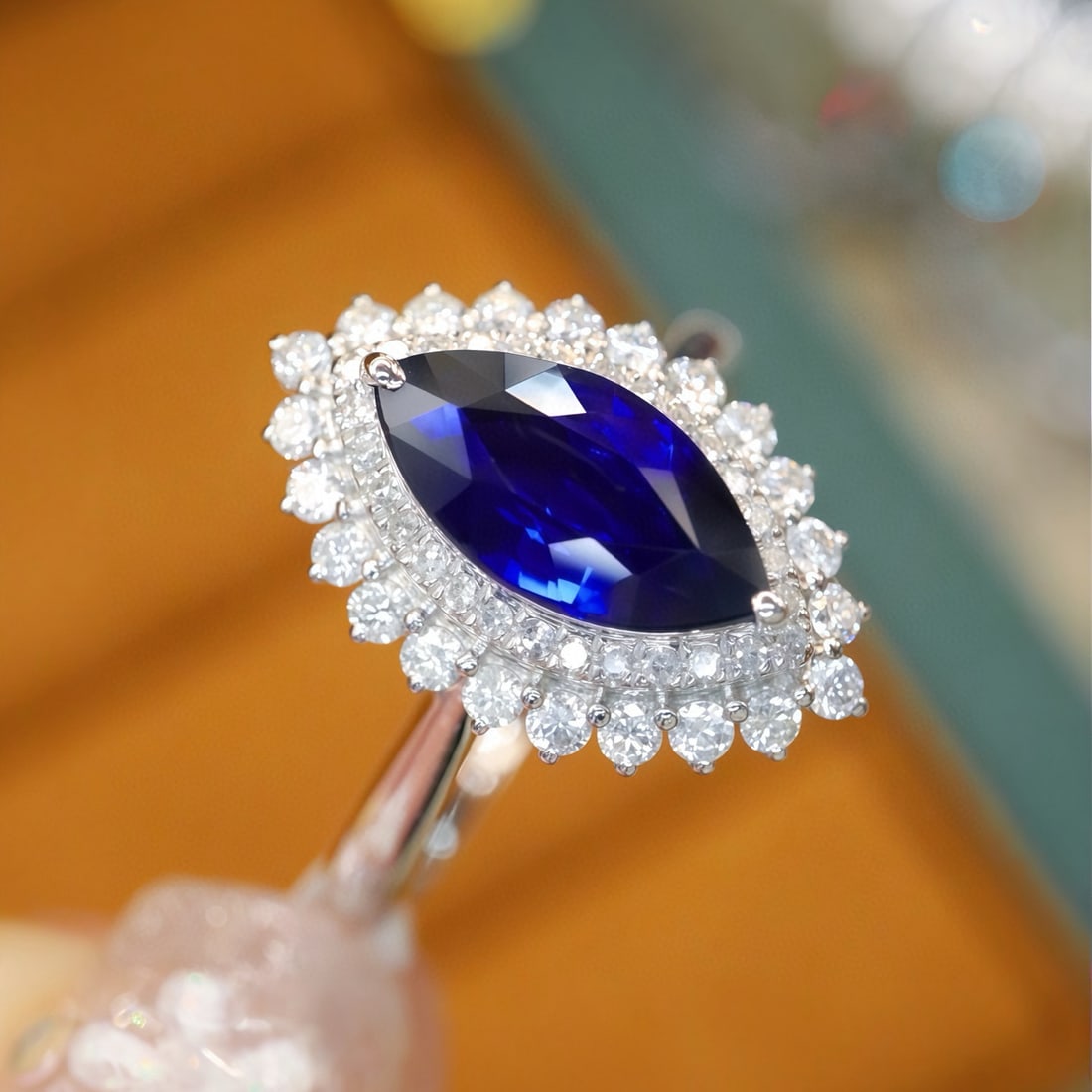 14k Gold 1.99 Ctw Natural Sapphire & Diamond Ring - 2