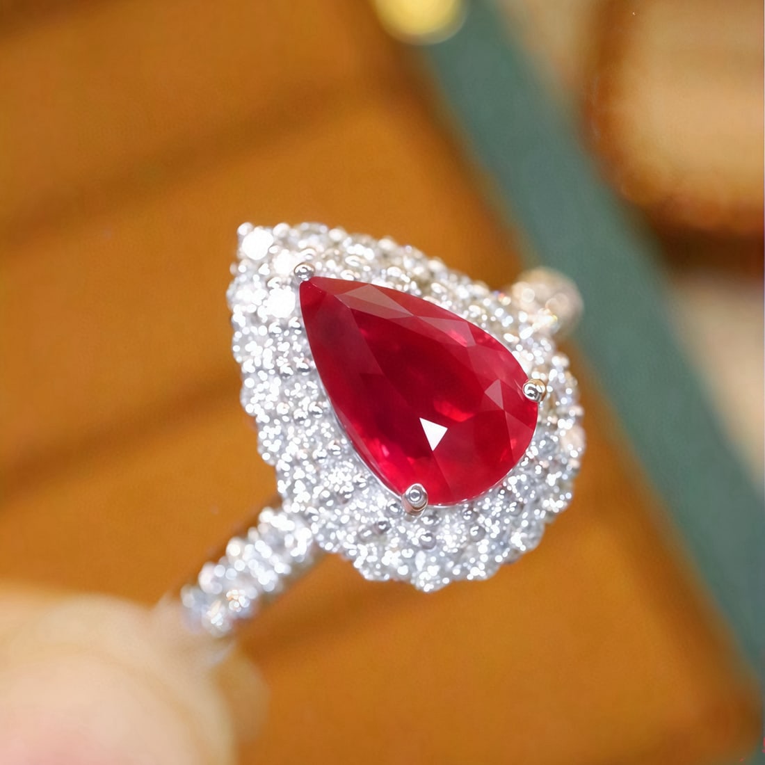 14k Gold 2.19 Ctw Natural Ruby & Diamond Ring/pendant( Without Chain ) - 3