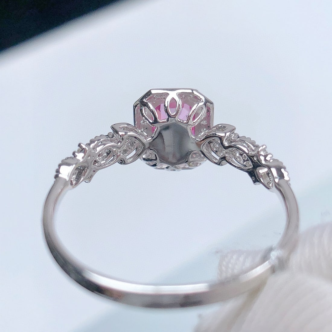 14k Gold 0.96 Ctw Natural Sapphire & Diamond Ring - 7