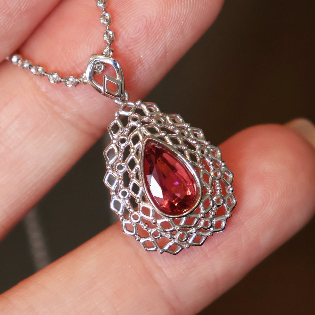 14k Gold 1.5 Ct Natural Tourmaline Pendant( Without Chain ) - 3