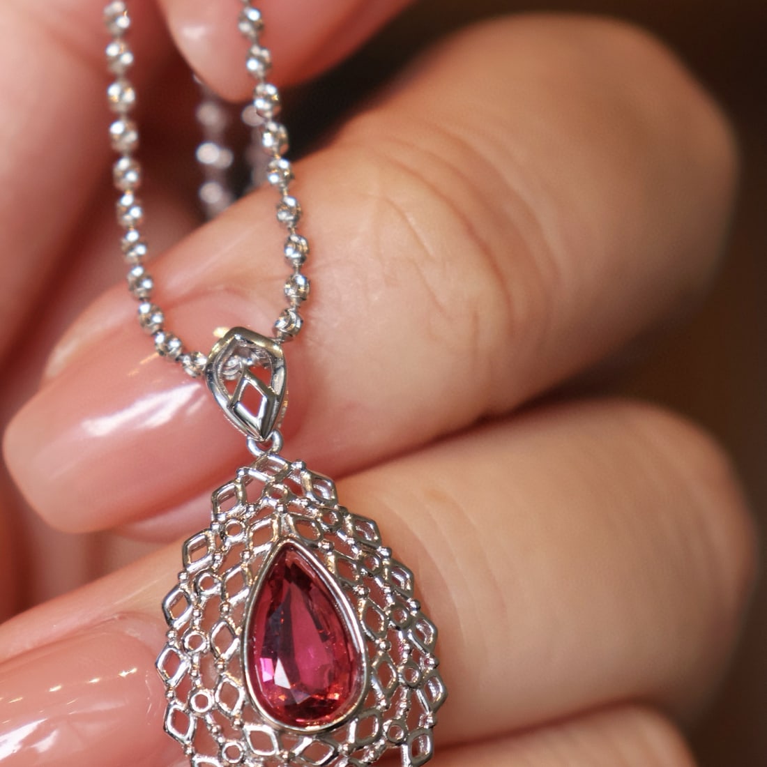 14k Gold 1.5 Ct Natural Tourmaline Pendant( Without Chain ) - 4