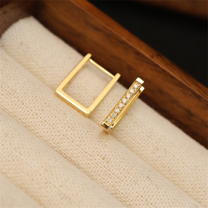 14k Gold 0.11 Ct Natural H Diamond Earrings - 2