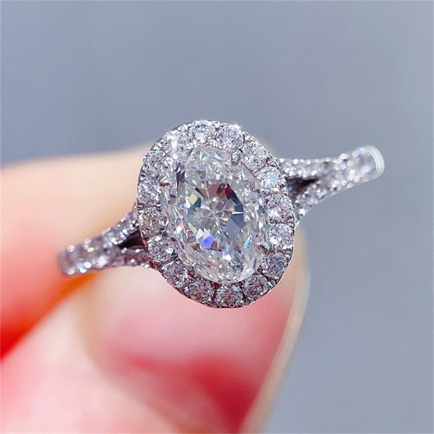 Gia Certified 14k Gold 1 Ct Natural D Vs2 Oval Diamond Ring - 2
