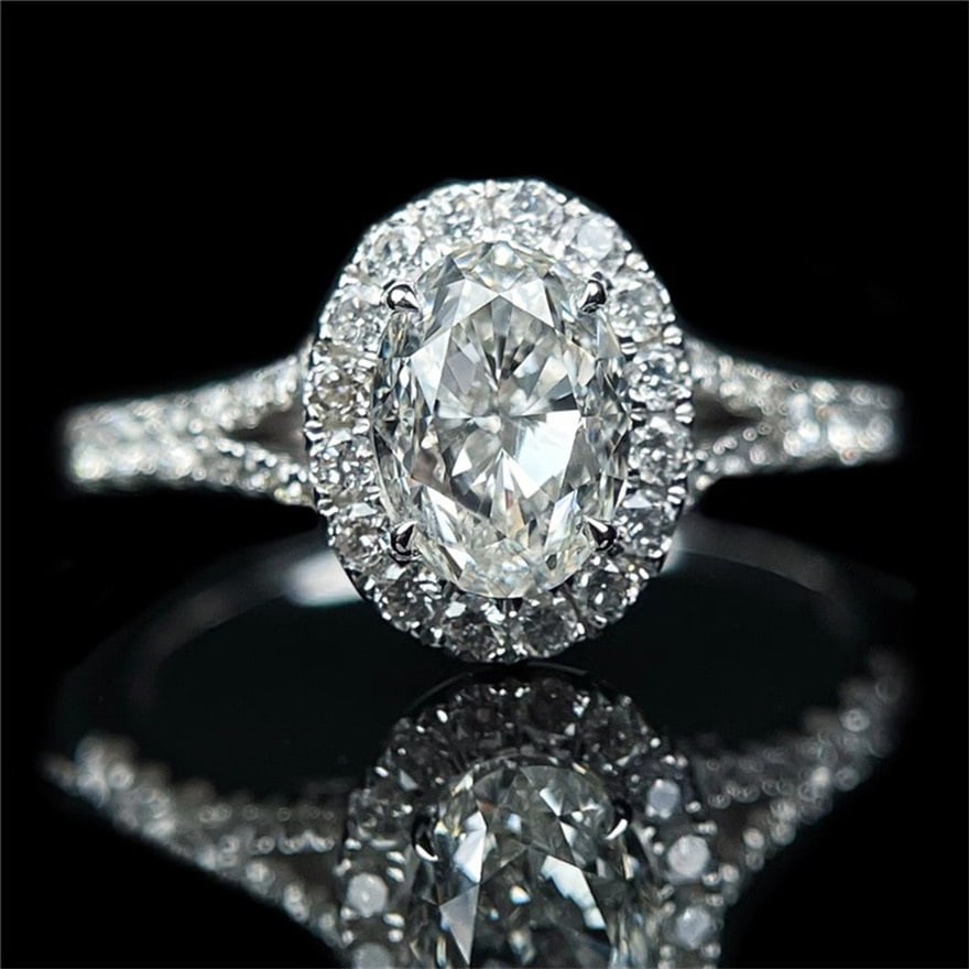 Gia Certified 14k Gold 1 Ct Natural D Vs2 Oval Diamond Ring - 3