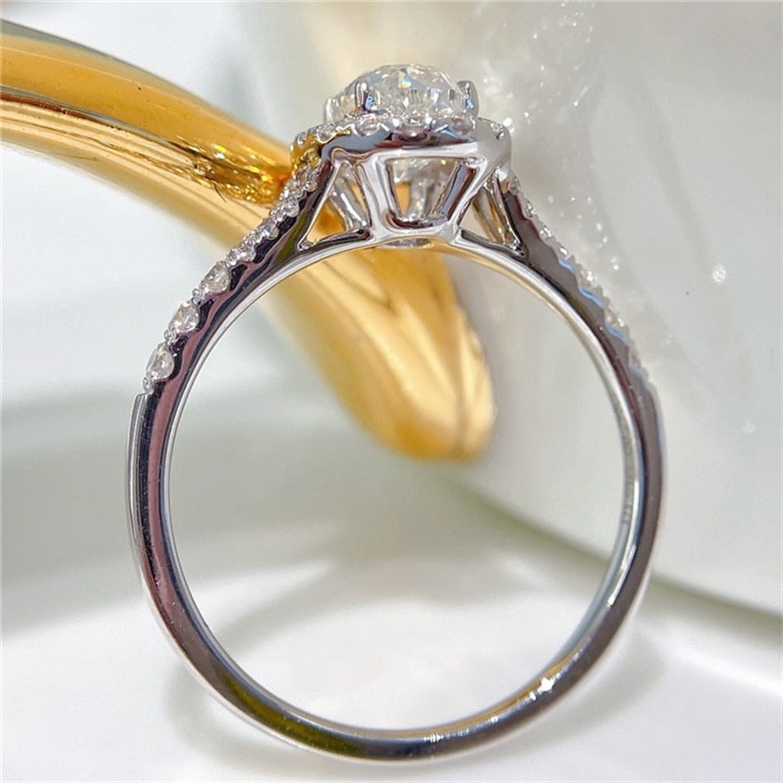 Gia Certified 14k Gold 1 Ct Natural D Vs2 Oval Diamond Ring - 4
