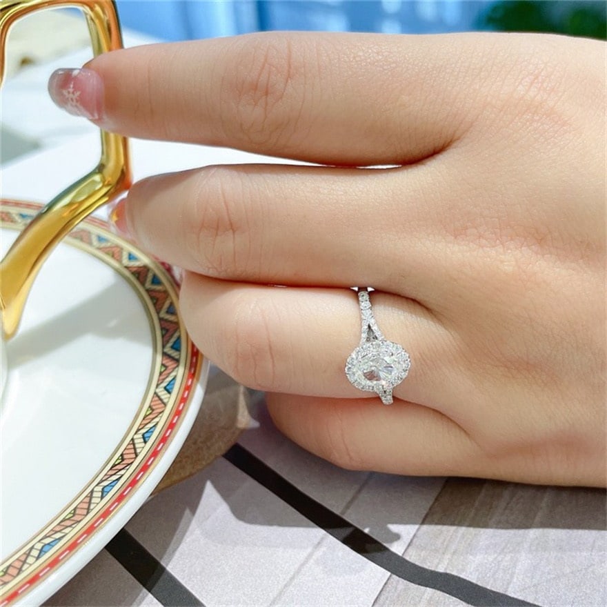Gia Certified 14k Gold 1 Ct Natural D Vs2 Oval Diamond Ring - 6