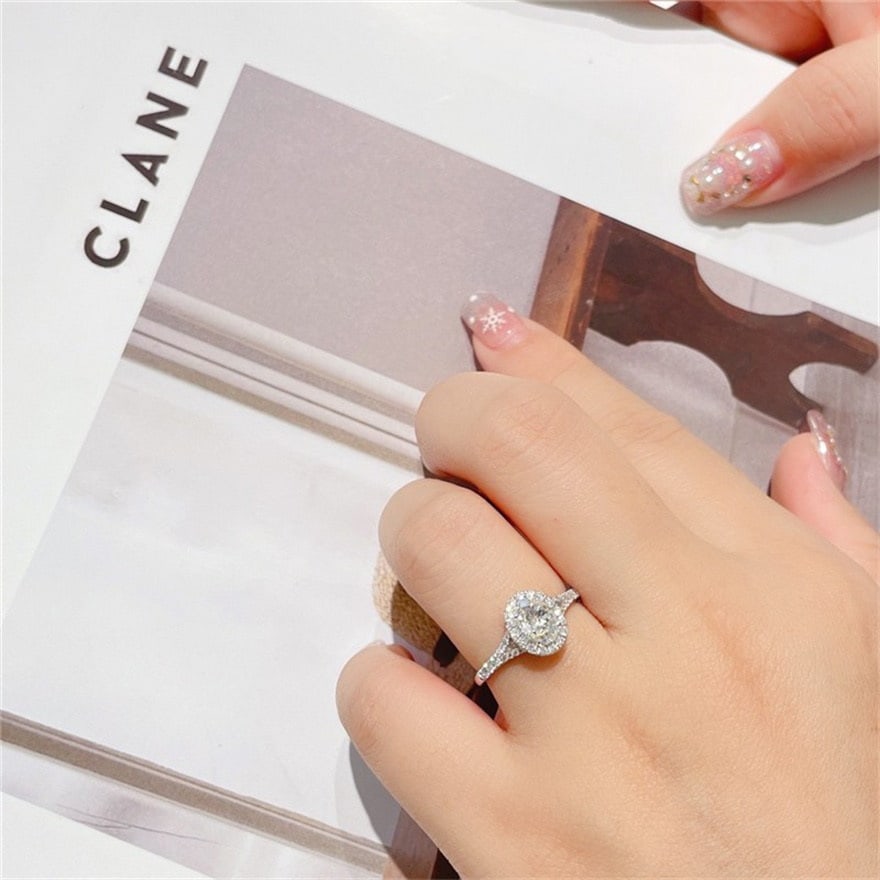 Gia Certified 14k Gold 1 Ct Natural D Vs2 Oval Diamond Ring - 7