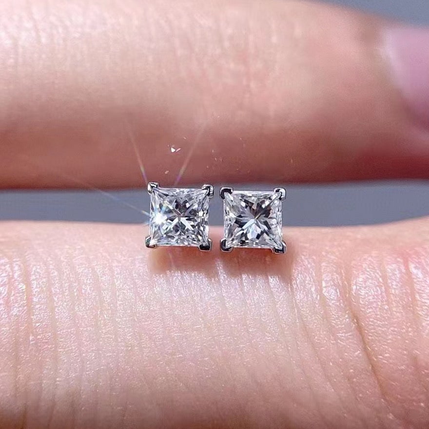 14k Gold 0.45 Ct Natural H Diamond Earrings - 3