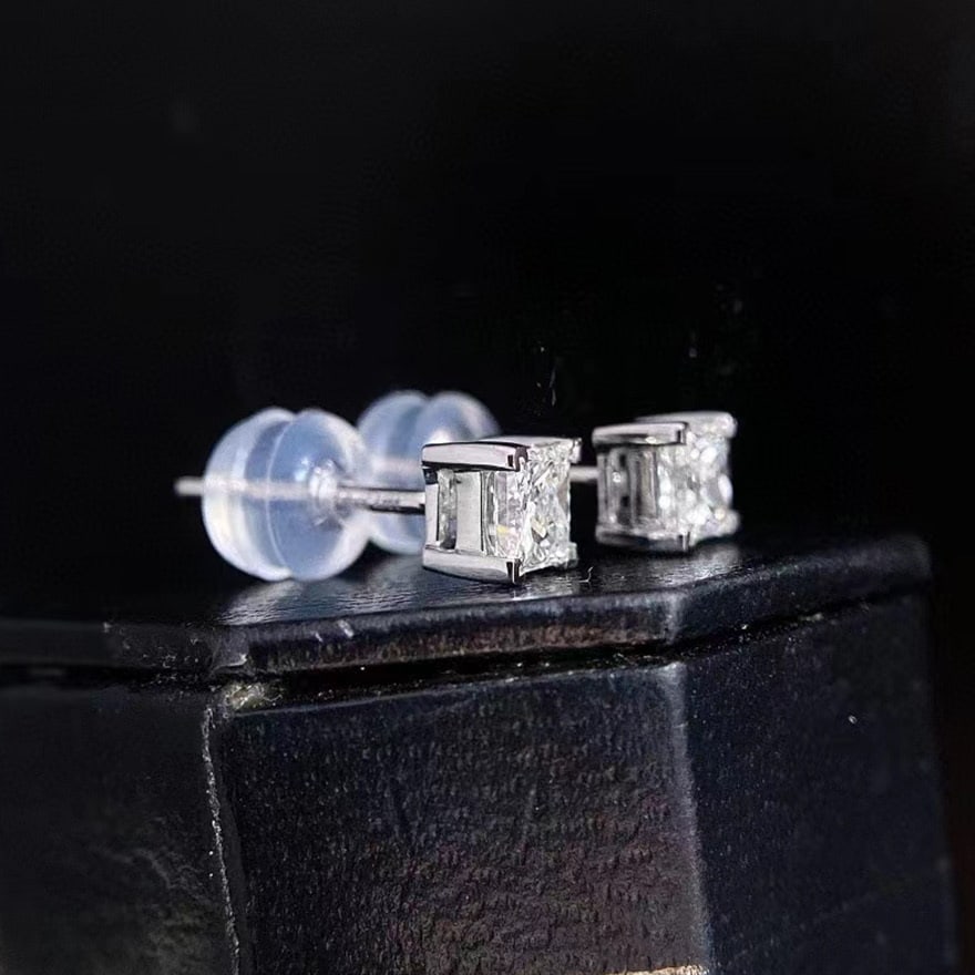 14k Gold 0.45 Ct Natural H Diamond Earrings - 4