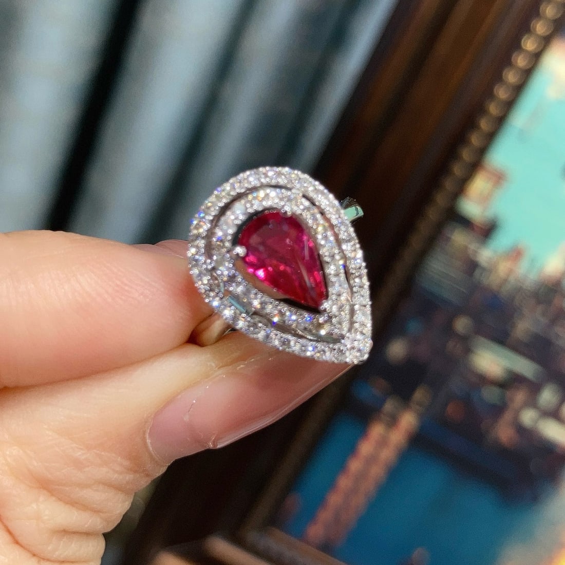 14k Gold 1.56 Ctw Natural Ruby & Diamond Ring - 4