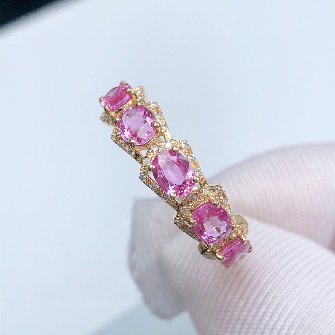 14k Gold 1.64 Ctw Natural Sapphire & Diamond Ring - 2