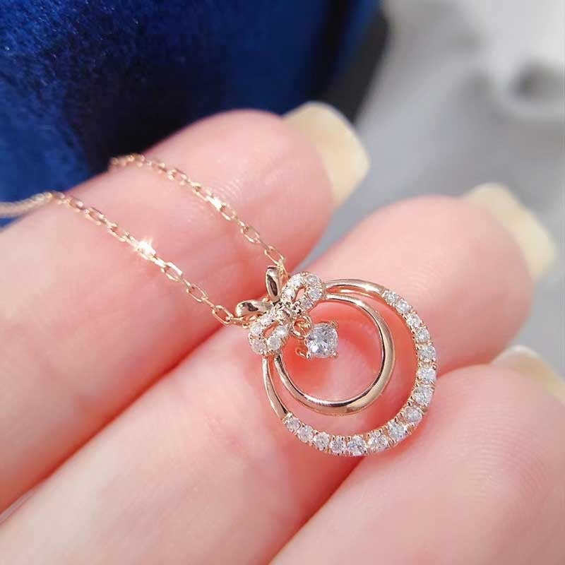 14k Gold 0.16 Ct Natural H Diamond Pendant( Without Chain ) - 3