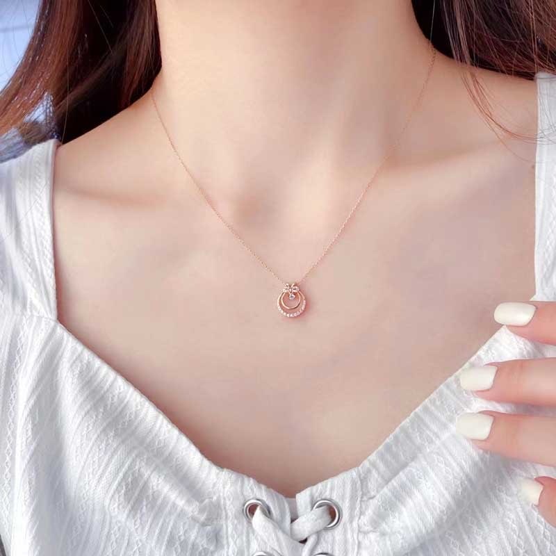 14k Gold 0.16 Ct Natural H Diamond Pendant( Without Chain ) - 5
