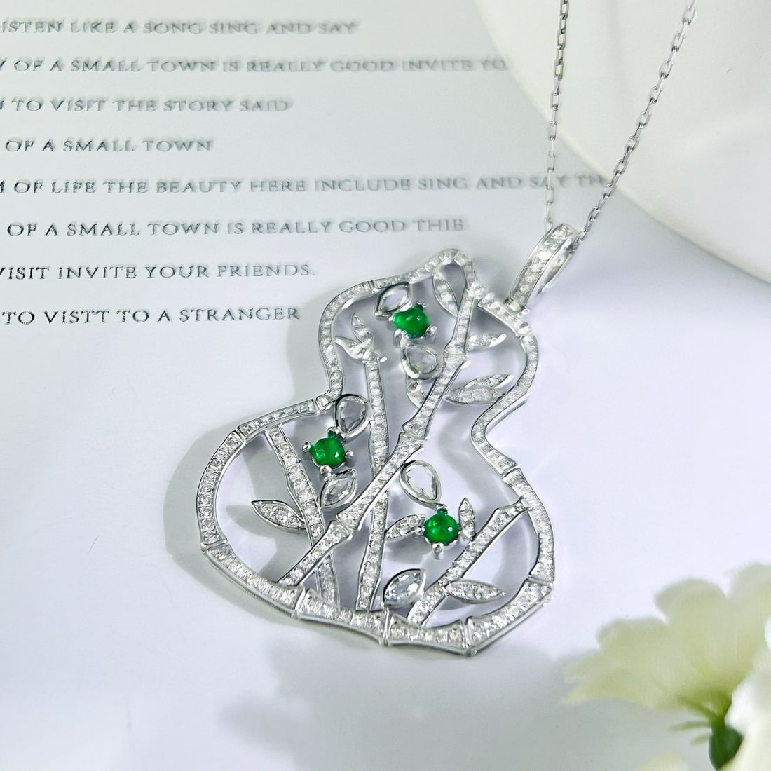 14k Gold 1.05 Ct Natural H Diamond Pendant( Without Chain ) - 2