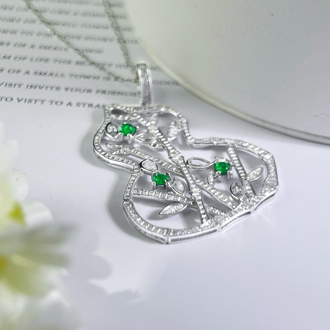 14k Gold 1.05 Ct Natural H Diamond Pendant( Without Chain ) - 3