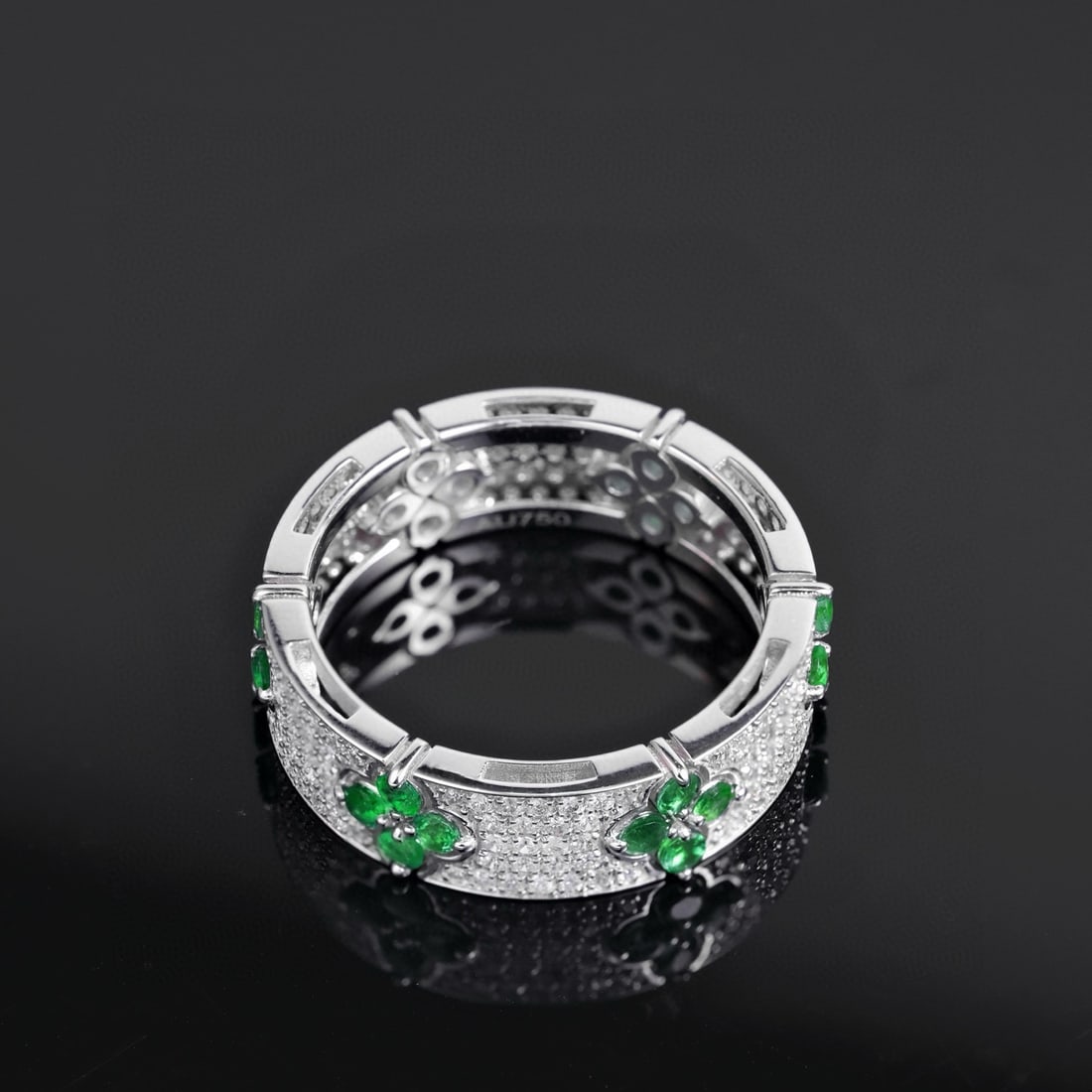 14k Gold 1.7 Ctw Natural Emerald & Diamond Ring - 3