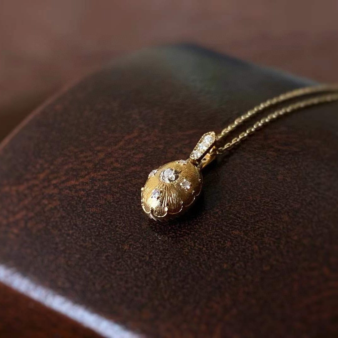 14k Gold 0.5 Ct Natural Opal & Diamond Pendant( Without Chain ) - 7